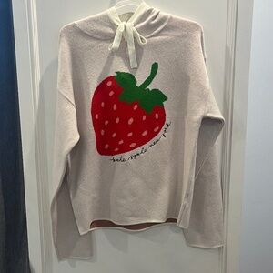 kate spade new york x Target - Strawberry Hooded Sweater  NWT  Size XXS
